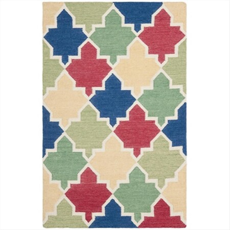 Safavieh 3 Ft. X 5 Ft. Small Rectangle Contemporary Dhurries- Blue And Multi- Flatweave Rug DHU561A-3